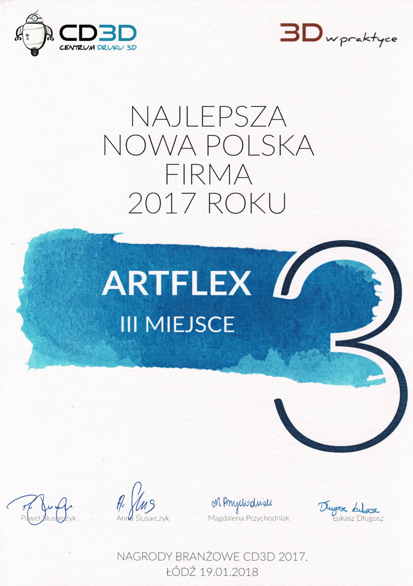 NAGRODA III MIEJSCE NAJLEPSZA NOWA FIRMA